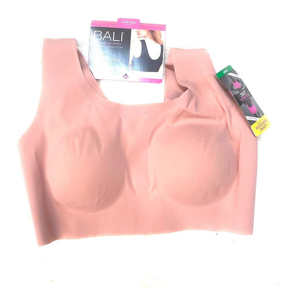 NWT Bali Wirefree Comfort Bra L Pink DF3491